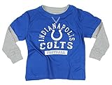 Indianapolis Colts nfl Little Boys Puzzledフェイク長袖シャツ – ブルー/グレー S