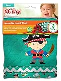 NUBY Reusable Snack Bag, Pirate [並行輸入品]