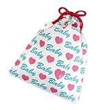 ＢＡＢＹ巾着・【 サイズS・小 ★バニラ】 (アクア×ラズベリー)