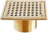 Jones Stephens D6094PB 4-Inch Polished Brass Lacquer Coat Square Spud Strainer [並行輸入品]