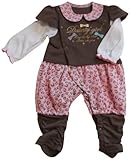 サンベビー フェイクヤード カバーオール 80cm ブラウン