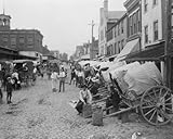 1908 photo Sixth Street market, Richmond, Va. graphic. Vintage Black & White g1