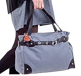 (モノア) Monoa レディース 大容量 帆布 キャンバス トートショルダーバッグ グレー