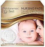 Mommies' Best Airy Soft Disposable Nursing Pads Non-Slip Leakproof - 36 Count by Mommies' Best