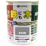 カンペハピオ 1回塗りハウスペイント ねずみ色 1L