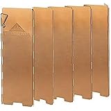 キャンピングムーン(CAMPING MOON) ピクニック用 風よけウインドスクリーン アルミ製 風除板 折り畳み式 風防板 酸化アルミ被膜 プレート アウトドア パートナー 収納箱付き