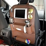 HONCENMAX 車用シートバックポケット レザー製 後部座席 収納バッグ カー車用 収納ポケット 大容量 多機能 車内整理 PU素材 iPad mini収納ポケット汎用 小物入れ 取り付け簡単