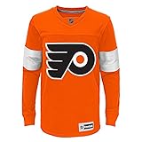 NHLユースBoys 8 – 20チラシ長袖FaceoffジャージーTシャツ オレンジ
