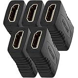 HDMIメスtoメスアダプタ、Fosmon UHD 4 K HDMI F / FカプラコネクタアダプタゴールドメッキHigh Speedコンバータ 5 Pack HD1806*5Pack