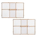 夏幼児2 Piece安全圧力マウントウッド&プラスチックゲート、天然木