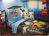 Disney Mickey Mouse Space Adventure Toddler Bedding (FLAT SHEET ONLY) Boy Girl Kid by Disney [並行輸入品]