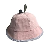 Ochine ベビー用ハット 葉付き 子供 帽子 男女兼用 格子柄 漁師キャップ 日除け帽子 UVカット 柔らかい綿 3色 春 夏 秋 旅行 通学 初節句 記念撮影に 2-3歳