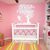 Wall Decal Decor Decals Sticker Art Vnyl Design Girl Game Branch Plant Tree Swing Garden Baby Fun Ki