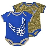 Infant / Baby Air Force ABU Camo Bodysuits 2pk Blue (3-6 MONTHS) by TC [並行輸入品]