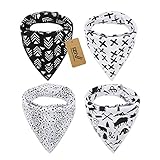 iZiv 4枚ベビービブ【食事用スタイ】防水よだれかけベビー0-2歳（カラー4）