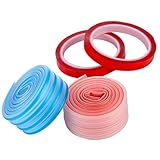 (ラボーグ) La Vogue ベビー コーナーガード コーナークッション 1M×2本 赤ちゃん 子供 ケガ防止 机 テーブル 家具の角を保護して 両面テープ付 (赤+青)