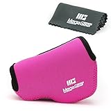 MegaGear ''Ultra Light'' Neoprene Camera Case Bag for Sony NEX-5TL, Sony NEX-5R, Sony NEX-3N with Sony SELP1650, Sony A5100, Sony A5000 16-50mm Lens (Hot Pink) [並行輸入品]