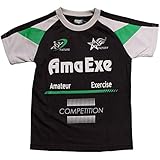 ボーイズキッズ[Blue Mart(ブルーマート)]男の子英字プリント入り|スポーツ半袖Ｔシャツ|綿100％ 120cm Ａ柄-ブラック