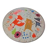 Zicac　おもちゃ収納袋　ベビープレイマット　便利グッズ　ストレージマット　収納マット　2in1 お出かけに便利　可愛いデザイン　お片付けかんたん　レゴ収納 (143cm, キツネ)