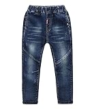 [FERE8890] ボーイズ ズボン パンツ 学生 ジーパン 男の子 デニム ジュニア 子供 春秋物 発表会 結婚式 普段着 ブルー 身長140cm