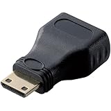 エレコム 変換アダプタ HDMI(タイプA)メス-HDMI mini(タイプC)オス ブラック AD-HDAC3BK