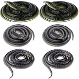 ADULLPONY ラバーリアルいたずらフェイクヘビ:鳥を怖がらせて庭に 生きているような蛇の小道具6個 スネークの年 屋外装飾