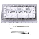 EVERMARKET 1000個Micro眼鏡サングラス眼鏡腕時計TinyネジナットAssortment修復ツールキットセットwith 1ステンレススチールスクリュードライバー