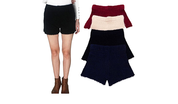 Amazon Code7 ニットショートパンツ ブルマー レディース シャギーニット ベビカワ 収納袋セット ネイビー フリーサイズ ショートパンツ 通販