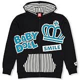 BABYDOLL（ベビードール） ストライプ切替ジップパーカー(ボトム別売り) 男女兼用 M ブラック