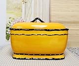 トスカーナButterscotch Colored、用フリル付きBreadボックス/トーストJar , 85575 by ACK