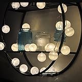 LEDイルミネーションライト ストリングライト バッテリーパワー ボールライト ホームパーティーの装飾 ホワイト