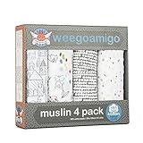 ウィーゴアミーゴ weegoamigo おくるみ ガーゼ 4枚 箱入り4 Pack Muslin Mindfulness マインドフルネス