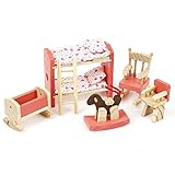おままごと ミニ家具 ミニチュア ドールハウス ベッドルーム 二段ベッド 木製 木のおもちゃ 赤ちゃんおもちゃセット 女の子 家具セット プレゼント