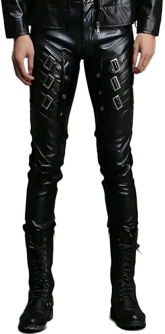 leather rockstar pants