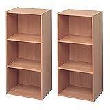 アイリスオーヤマ カラーボックス 3段 2個セット 幅41.5×奥行29×高さ88cm ビーチ CX-3