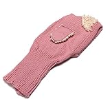 DreamYS 子供 帽子 ベビー ニットハット 手編み フリースウール厚さ 防寒防風対策 かわいい 赤ちゃん帽子 やわらかい 肌さわりよく 無地 防寒保温 秋冬用 (ピンク)