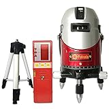 FUKUDA 8ライン レーザー墨出し器+受光器+エレベーター三脚セット EK-789DP 電子自動整準 4垂直・360°水平 フクダ 墨出し器 水平器 フルライン測定器