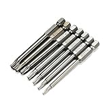 Sndy 7pcs 75 mm T8 T30 磁気トルクスドライバービット1/4 インチ六角シャンクドライバーセット