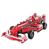 TAKUMI　　RC積み木ラジコンカー　2.4Ghz　4CH変形可無線電動ラジコンカー 高時速疾走 クイックレスポンス 子供おもちゃ　ミニカー 32x13x9CM　317pcs (2.4Ghz, レッ