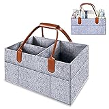 MANLEHOM おむつストッカー, ベビー オムツ 収納ケース 折りたたみ式 収納ボックス ベビー用品 おむつ 収納袋 カゴ バスケット ママバッグ 収納バッグ 大容量 赤ちゃん お出かけ用品 おも