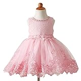 Candykids 子供ドレス ピアノ発表会 子供 ドレス 結婚式 パーティー 女の子 キッズ ドレス 発表会 七五三 子供ワンピース フォーマル 女の子 女児 ジュニア 遊戯会 (120cm, ピン