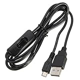 1.5m micro usb power supply charging cable with on\/off switch
