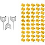 USB-Aポートブロッカー- 取り外し可能なType-Aデータ保護 - ノートパソコン、PC、ゲーム機器用防塵・防湿シールド＆不正操作防止 (イエロー, 50+3)