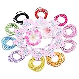 Sasairy 100本 子供用のヘアゴム 超弾性 カラフル 髪ゴム 柔らかい 超可愛いヘアリング 赤ちゃん 女の子用ゴムバンド ヘアアクセサリー ヘアバンド 幼稚園 小学生 通園 通学 10色
