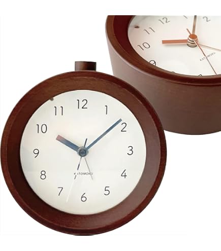 Amazon.co.jp: レムノス アラーム時計 RIKI ALARM CLOCK ブラウン WR09