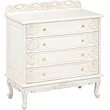 家具 便利 おしゃれ ワイドチェスト（アンティークホワイト） 101102300