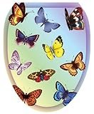 トイレTattoosバタフライ夢装飾アップリケfor Toilet Lid Elongated 7644418 1