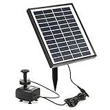 Anself 12V 5Wソーラーパワー ブ 省エネ仕様 ラシレス ウォーターポンプ リモート コントロール 水中LEDポンプ噴水 庭の噴水用
