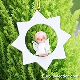 クリスマスツリーの飾り　オーナメント　星の天使　ドイツの木のおもちゃ