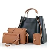 サクララ(Sakulala)トートバッグ ハンドバッグ ショルダーバッグ 鞄 4点セット 大容量 通勤 フォーマルバッグ ビジネス お出かけ 結婚式 入会式　レディース リュック 　収納ポケット豊富 